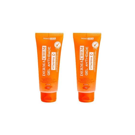 Imagem de Gel Facial Dermachem Vitamina C Ant-Idade 100G - Kit Com 2Un