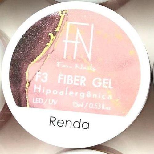 Imagem de Gel Fiber F3 Fan Nails Hipoalergênica 15ml Led Uv Para Unhas