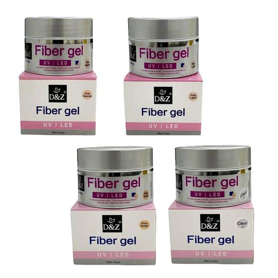Gel Fiber para manicures fortalecimento e construção D&Z Led Uv Unhas ...
