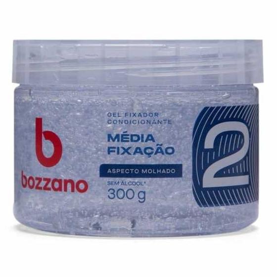 Gel Fixador Condicionante Bozzano Aspecto Molhado Média Fixação 2 com 300g Menor preço em Gel Fixador Condicionante Bozzano Aspecto Molhado Média Fixação 2 com 300g