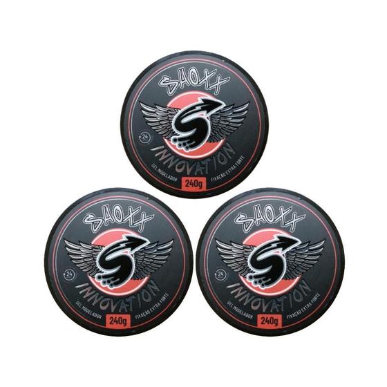 Imagem de Gel Fixador Shoxx Innovation 240G - Kit Com 3Un