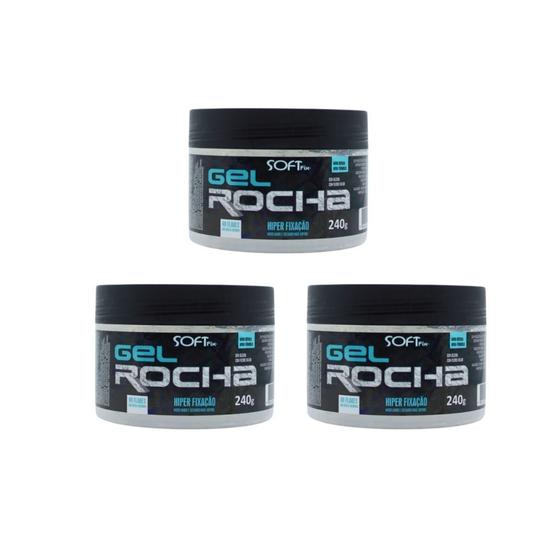 Imagem de Gel Fixador Softfix Rocha 240g - Kit C/ 3un