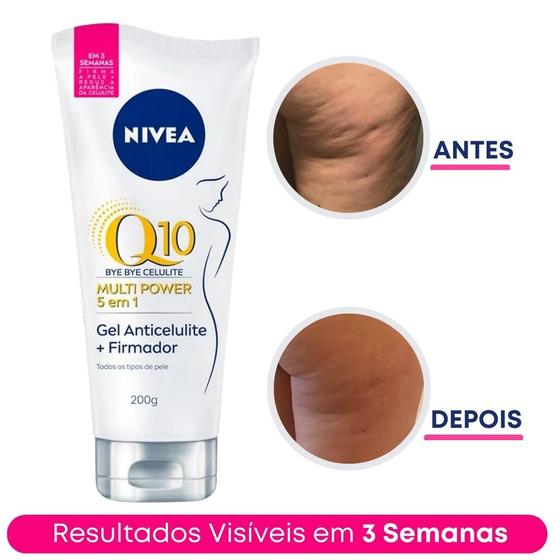 Imagem de Gel Hidratante Corporal Anti-Celulite Bye Bye Celulite 200g Nívea Q10 Plus - Resultados Visíveis em 3 Semanas