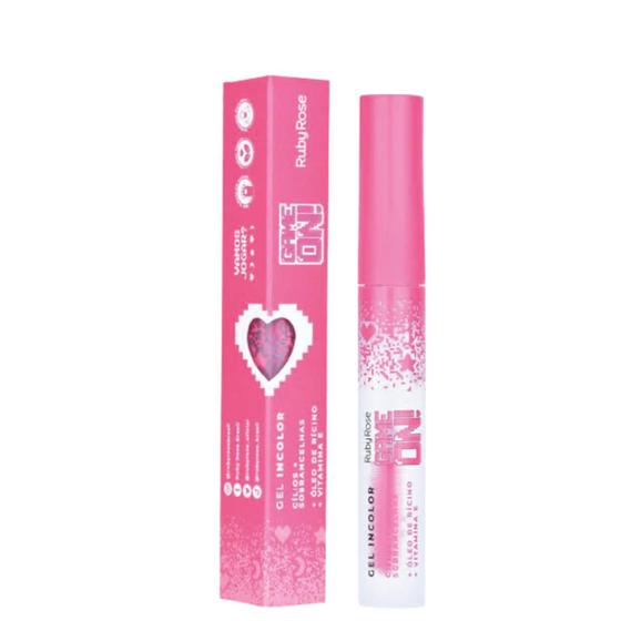 Imagem de Gel Incolor  Ruby Rose GAME ON Cílios + Sobrancelhas 3,8ml