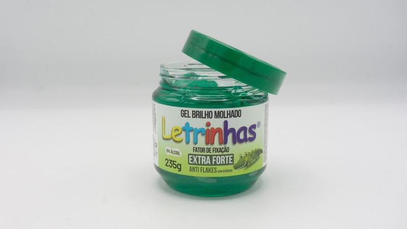 Imagem de Gel Letrinhas Fixador Brilho Molhado Verde 235 g