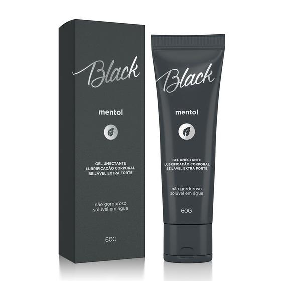 Imagem de Gel Lubrificante Beijável Black Mentol Extra Forte - 60g