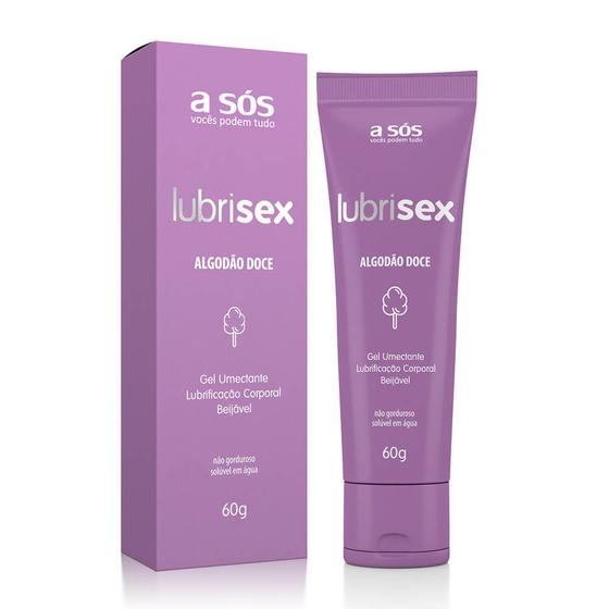 Imagem de Gel Lubrificante Beijável Lubrisex Algodão Doce - 60g