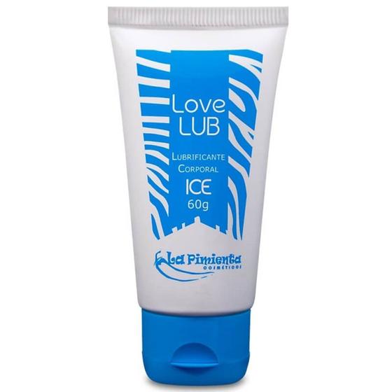 Gel Lubrificante Íntimo Anal Vaginal Love Lub Ice Efeito Gelado - La Pimienta Imagem de Gel Lubrificante Íntimo Anal Vaginal Love Lub Ice Efeito Gelado