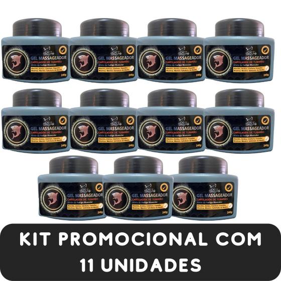 Imagem de Gel Massageador San Jully Cartilagem de Tubarão Pote 240g Kit Promocional 11 Unidades