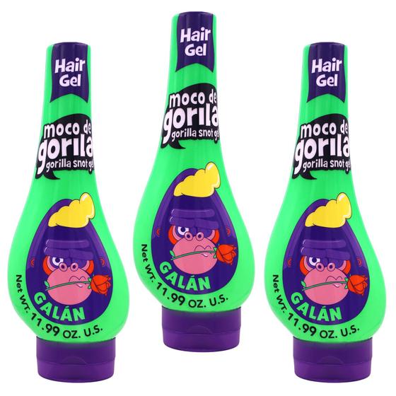 Imagem de Gel Modelador de Cabelo Moco de Gorila Galan - Pacote com 3 Unidades