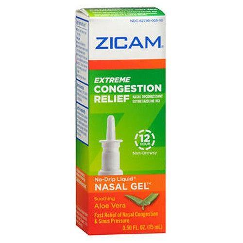 Imagem de Gel nasal líquido sem gotejamento Zicam Extreme Congestion Relief 0,5 oz da Zicam (pacote com 4)