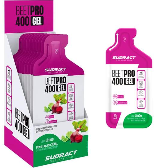 Imagem de Gel Nitrato Beterraba Beet Pro Gel Carbo Sudract 10x30g