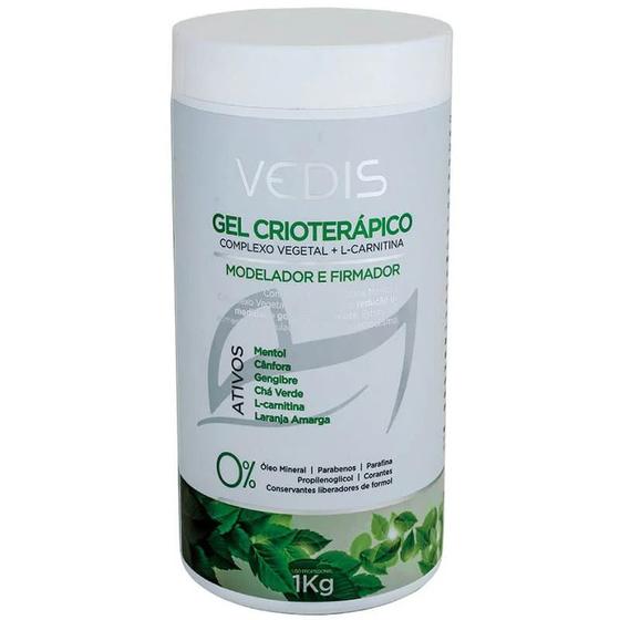 Imagem de Gel para Massagem Crioterápico Modelador e Firmador Vedis 1kg