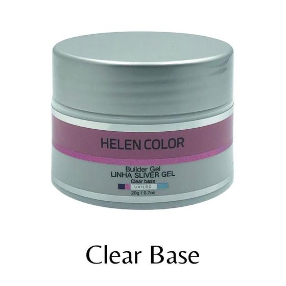 Imagem de Gel para Unhas de Gel Helen Color Silver Fibra de Vidro  Clear Base 20g