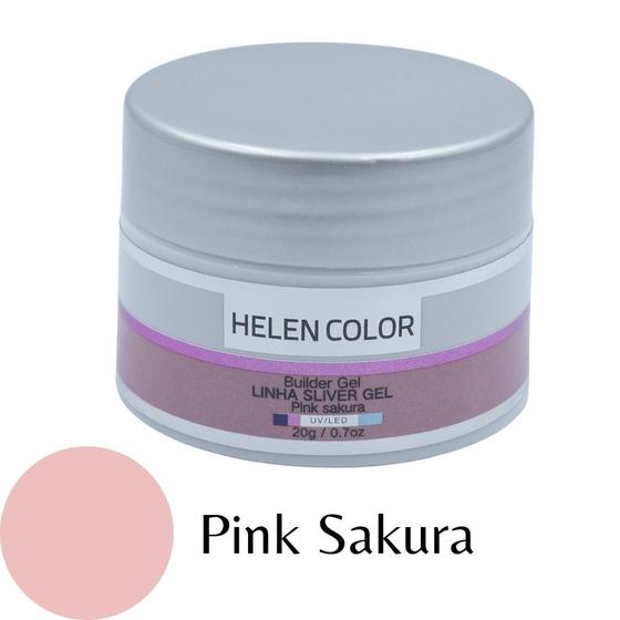 Imagem de Gel para Unhas de Gel Helen Color Silver - Pink Sakura 20g - Fibra de vidro Profissional
