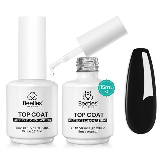 Imagem de Gel Top Coat Beetles Upgrade Brilhante - Sem Limpeza - 15ml (2 Unidades)