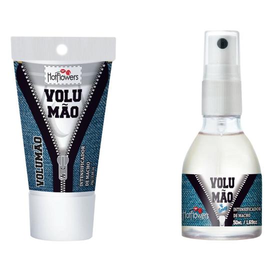 Imagem de Gel volumão e spray aumenta engrossa penis perfomance kit