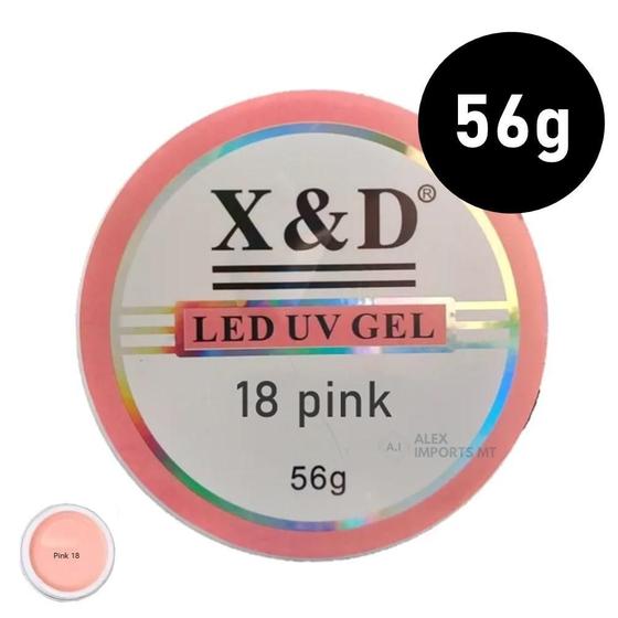 Imagem de Gel Xed 56 Gramas Uv E Led Pink 18 X E D Construtor Unha