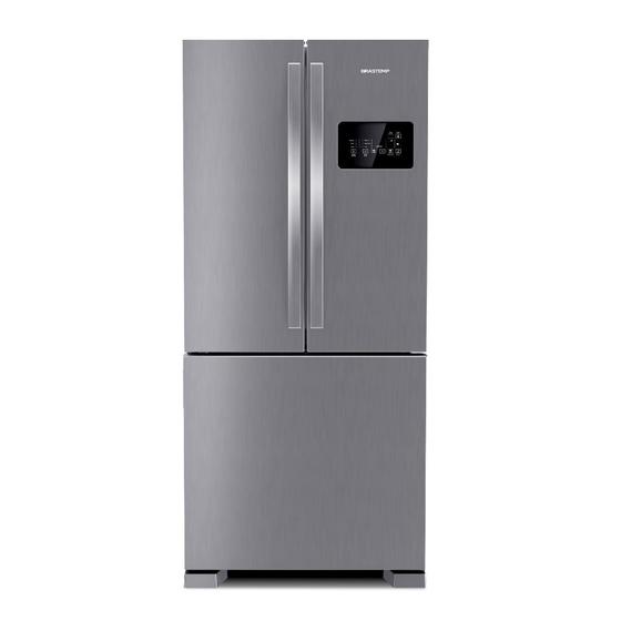 Imagem de Geladeira Brastemp Frost Free Side Inverse 3 Portas A+++ 554 litros cor Inox - BRO85AK