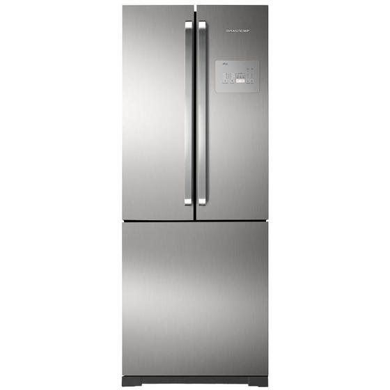 Imagem de Geladeira Brastemp Frost Free Side Inverse 540 litros cor Inox com Ice Maker - BRO80AK