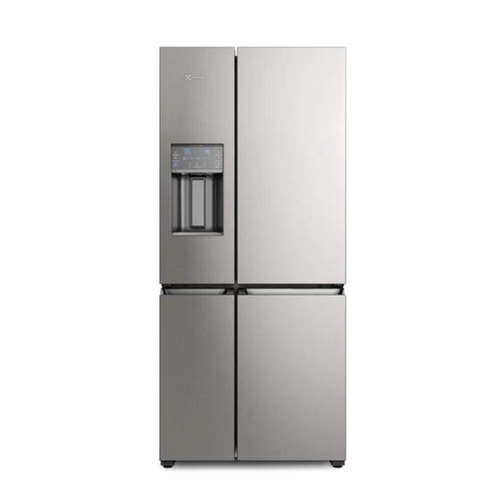 Imagem de Geladeira Electrolux Frost Free Inverter 541L Experience com FlexiSpace 4 Portas Cinza Home Pro IQ8IS 110v