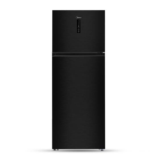 Imagem de Geladeira Frost Free Duplex 411L Slim cor Black Inox Midea