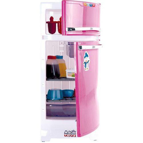 Imagem de Geladeira Infantil ROSA Para Cozinha Brinquedo Magic Toys