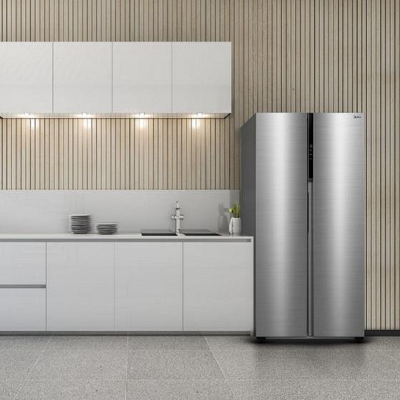 Imagem de Geladeira Midea 442 Litros Frost Free Side by Side RS598FGA042