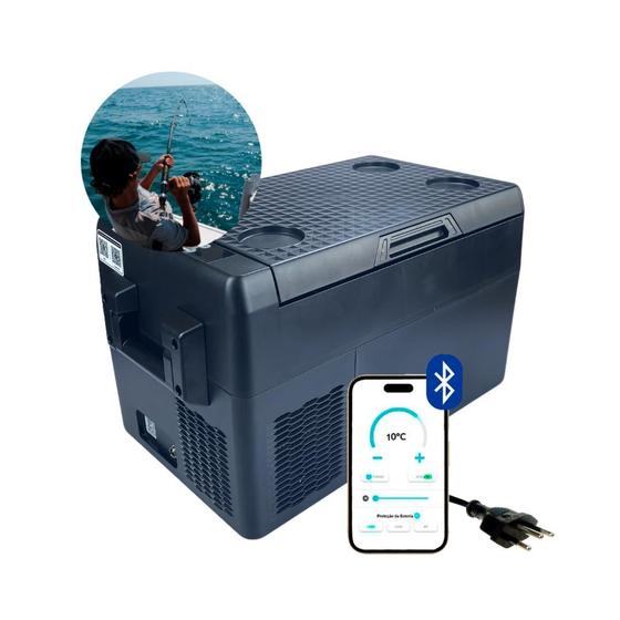 Imagem de Geladeira Portátil P/Pesca 26 Litros Quadrivolt 12v/24v/110v/220v Resfriar