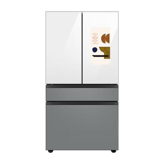 Geladeira/refrigerador 477 Litros 4 Portas Cinza Bespoke Family Hub - Samsung - 110v - Rf23bb89006maz
