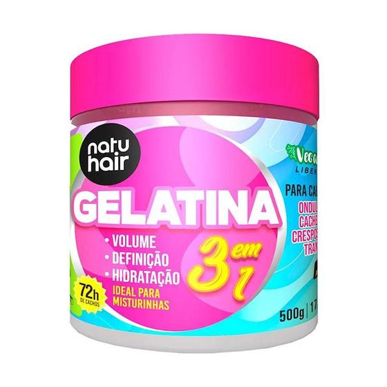 Gelatina 3 em 1 natu hair 500g Gelatina Capilar Magazine Luiza