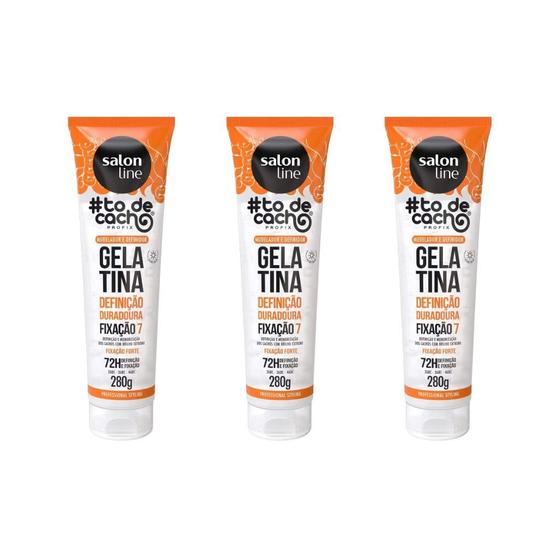 Imagem de Gelatina Capilar Salon Line 280g Todecacho Forte - 3un
