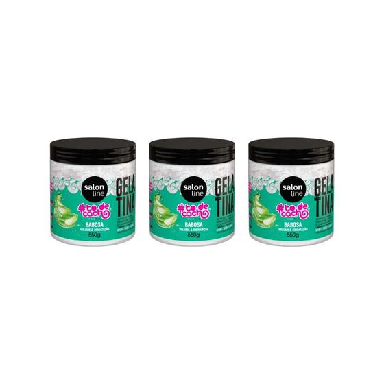 Imagem de Gelatina Capilar Salon Line 550G Todecacho Babosa- Kit C/3Un