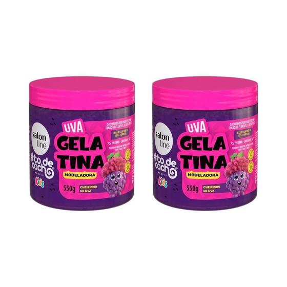 Imagem de Gelatina Capilar Salon Line 550G Todecacho Kids Uva - 2Un