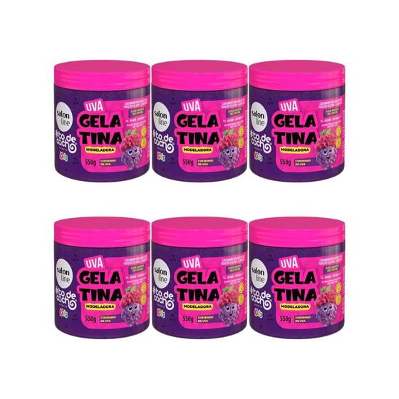 Imagem de Gelatina Capilar Salon Line 550G Todecacho Kids Uva - 6Un