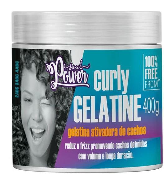 Imagem de Gelatina Curly Gelatine Ativadora De Cachos Soul Power 400G