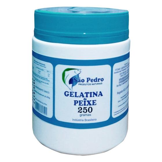 Imagem de GELATINA DE PEIXE SÃO PEDRO PROTEINAS PÓ - 250 grs