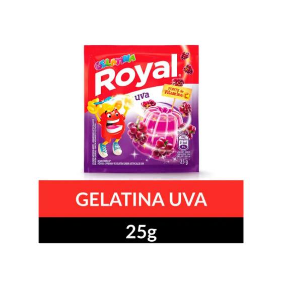 Imagem de Gelatina em Pó Royal Uva Display Kit 15 Envelopes 25g