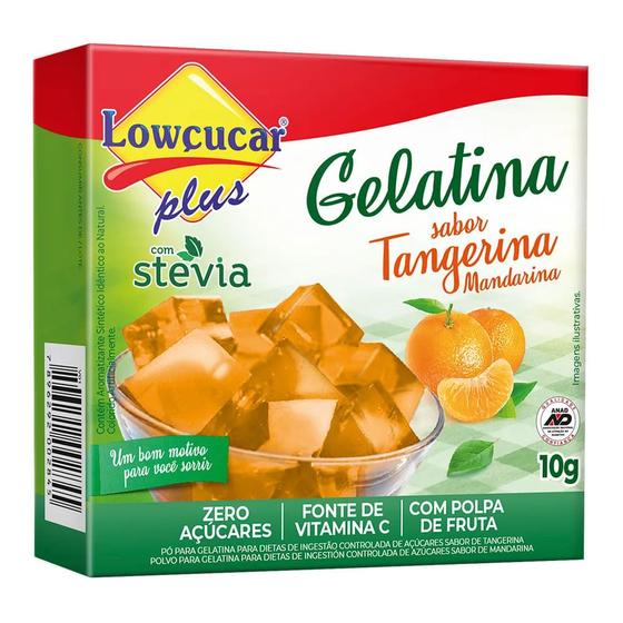 Imagem de Gelatina em Pó Sabor Tangerina Lowçucar 10g