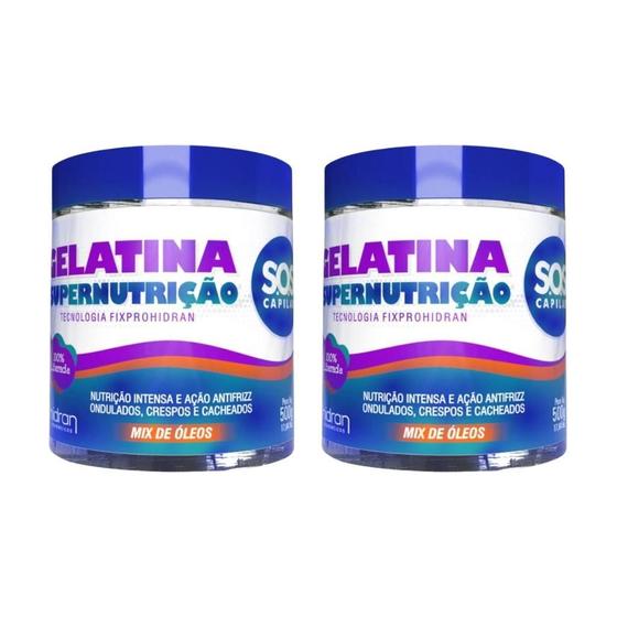 Imagem de Gelatina Hidran 500G Sos Super Nutriçao - Kit Com 2Un