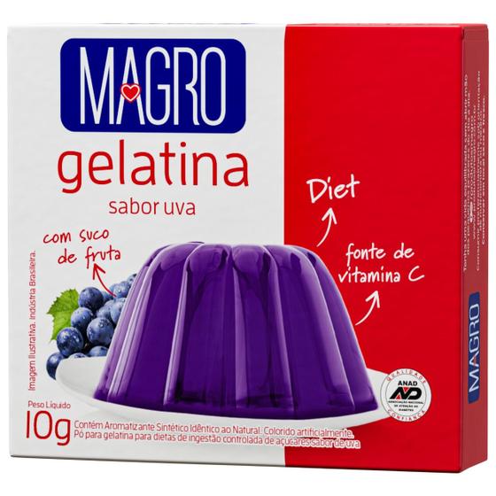 Imagem de Gelatina Magro com Sucralose Sabor Uva 10g