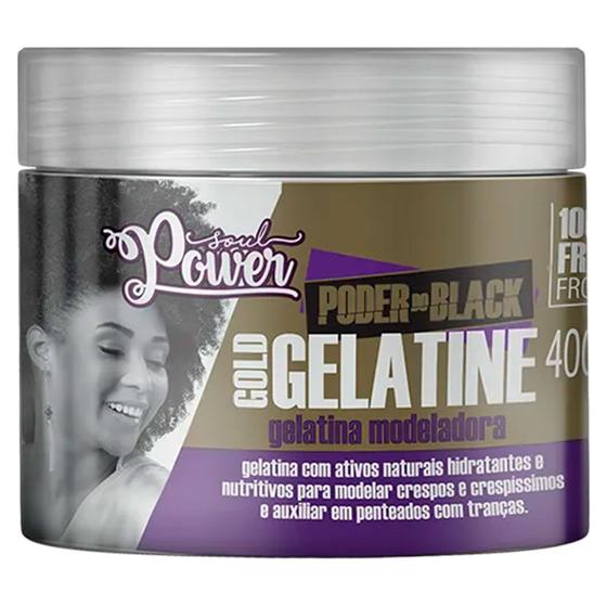 Imagem de Gelatina Modeladora Para Crespos Black Gold Soul Power 400g