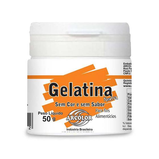 Imagem de Gelatina Neutra 50 g  Arcolor