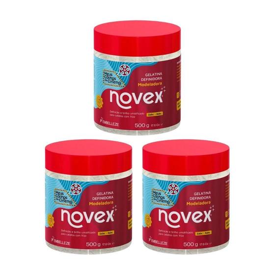 Imagem de Gelatina Novex Meus Cachos De Cinema 500G - Kit Com 3Un