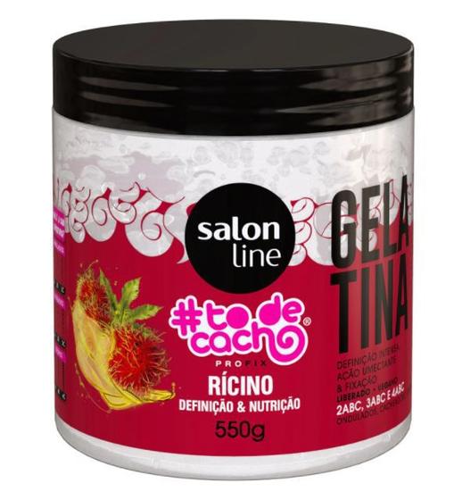 Imagem de Gelatina Óleo de Rícino todecacho Definição e Nutrição Salon Line 550g