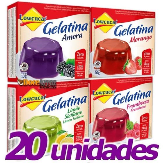Imagem de Gelatina Sobremesa Lowçucar Zero Açucar Com 20 Sabor Sortido