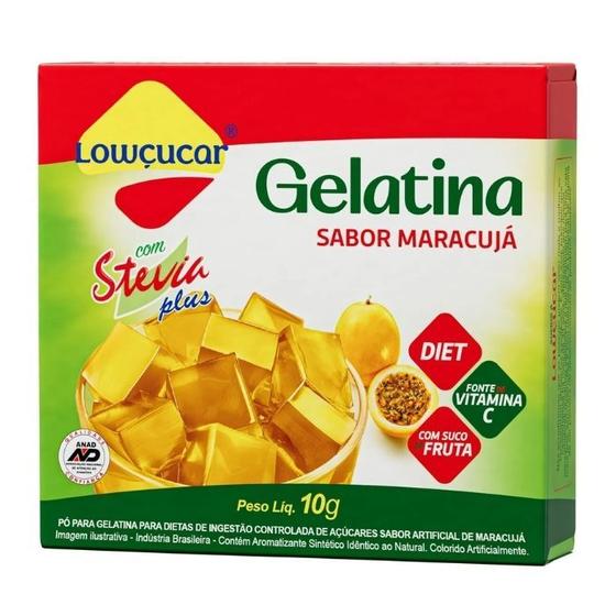 Imagem de Gelatina Stevia Lowçucar Plus Maracujá 10g