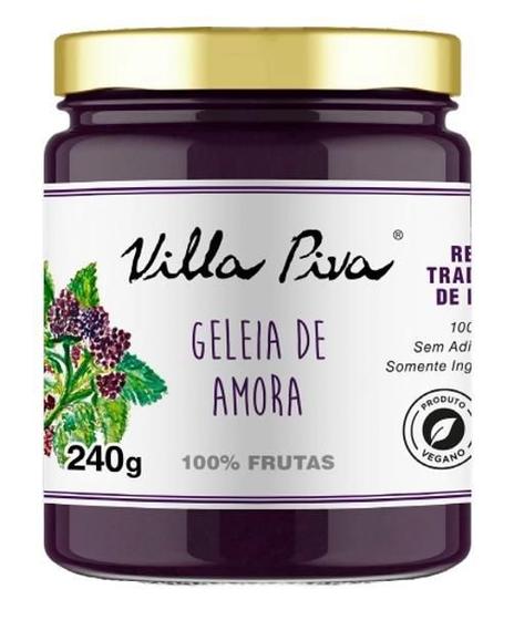 Imagem de Geleia Amora 100% Frutas Sem Adição Açúcar Villa Piva 240G