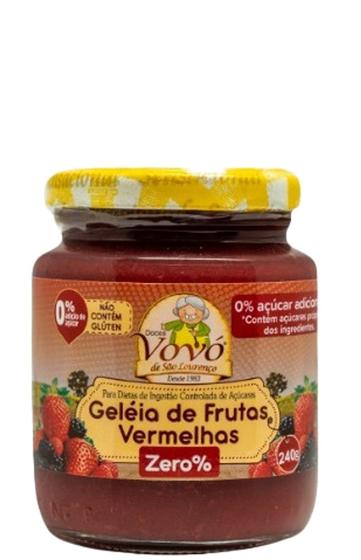 Imagem de Geleia de Frutas Vermelhas Zero Açúcar- Doce da Vovó de São Lourenço- 240g