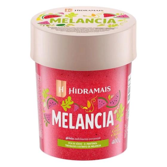 Geleia Esfoliante Corporal Melancia 350g Hidramais Imagem de Geleia Esfoliante Corporal Melancia 350g Hidramais